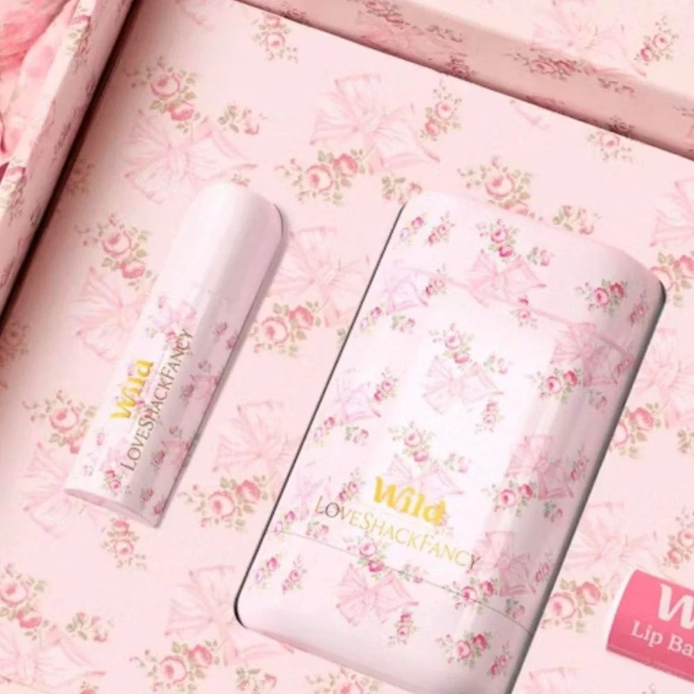 Wild x Loveshackfancy refillable b sugar & vanilla lip balm & deodorant gift set